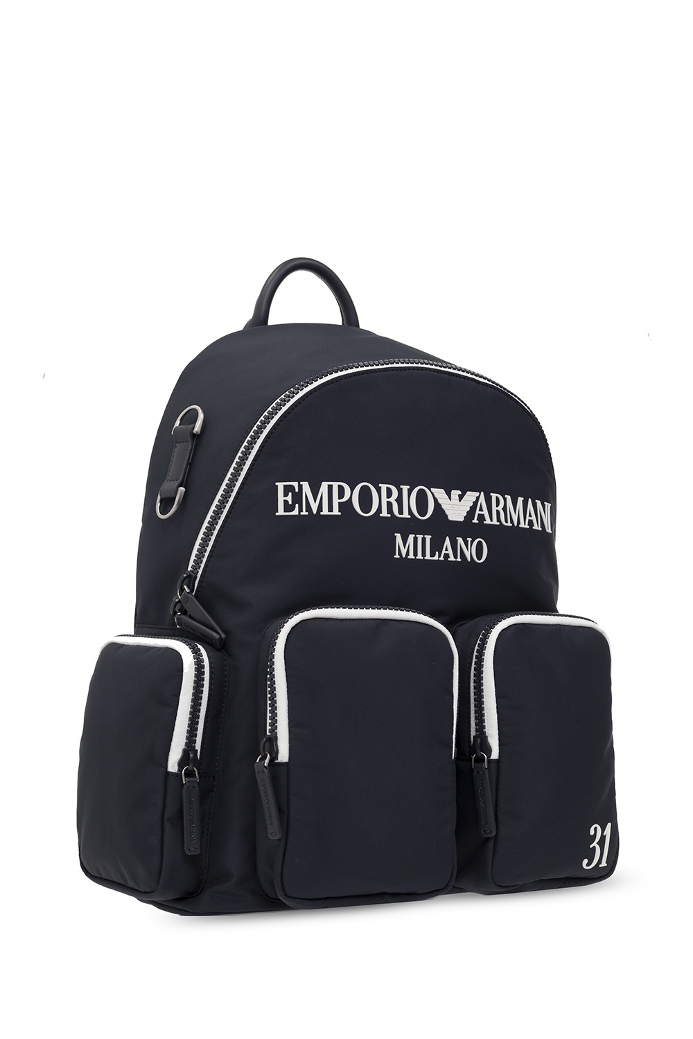 Navy blue Backpack with logo Emporio Armani handbag armani